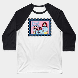 Found Family Postage Stamp Baseball T-Shirt